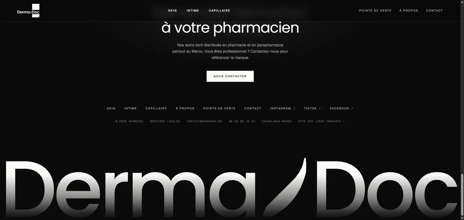 DermaDoc : التوجيه نحو الصيدلية، والتوقيع بحجم كبير