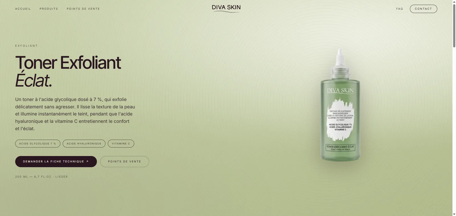 Diva Skin : Une fiche produit qui prend la couleur du soin